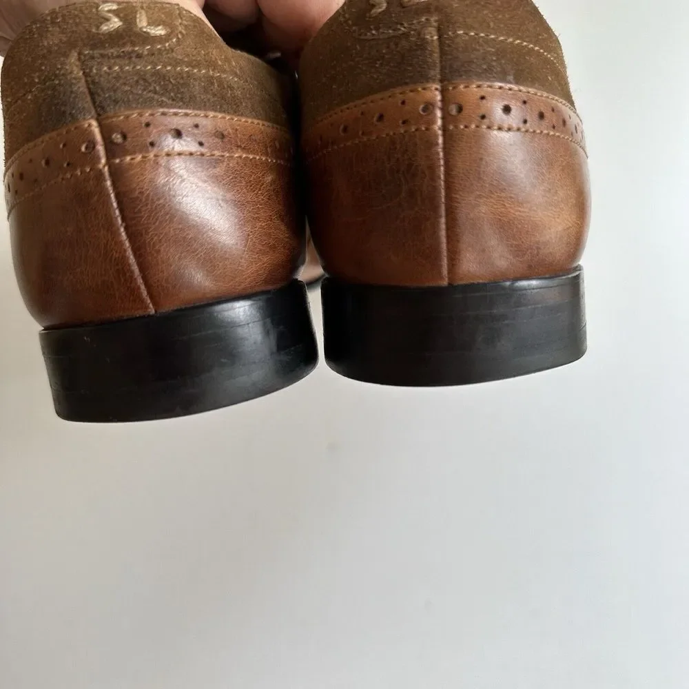 Oliver Sweeney Two‎ Tone Tan Brown Suede Leather Shoes Sanago UK 10 US 12 EU 44